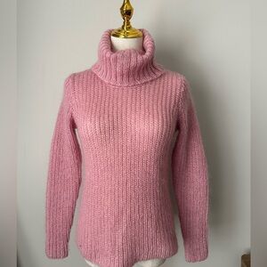 Ralph Lauren Cozy Pink Turtleneck Sweater-XS
